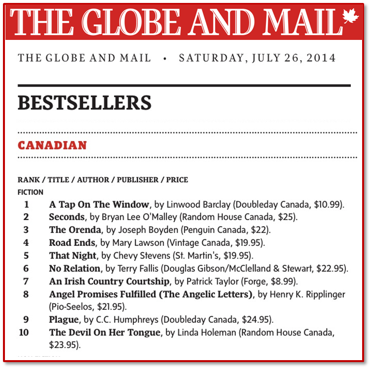 G&M Bestseller list July 26, 2014