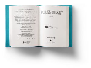 Open book, page preview of 'Poles Apart' by Terry Fallis