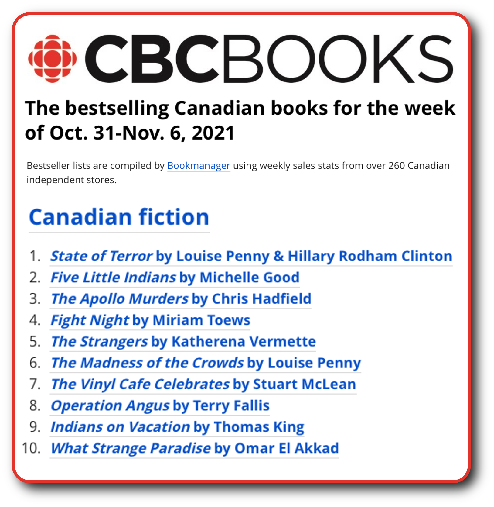 CBC List Nov 6